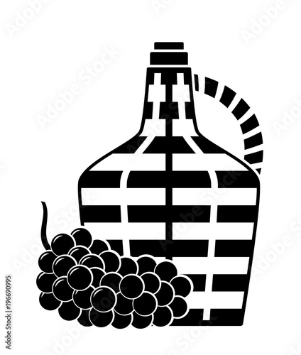 demijohn and grape