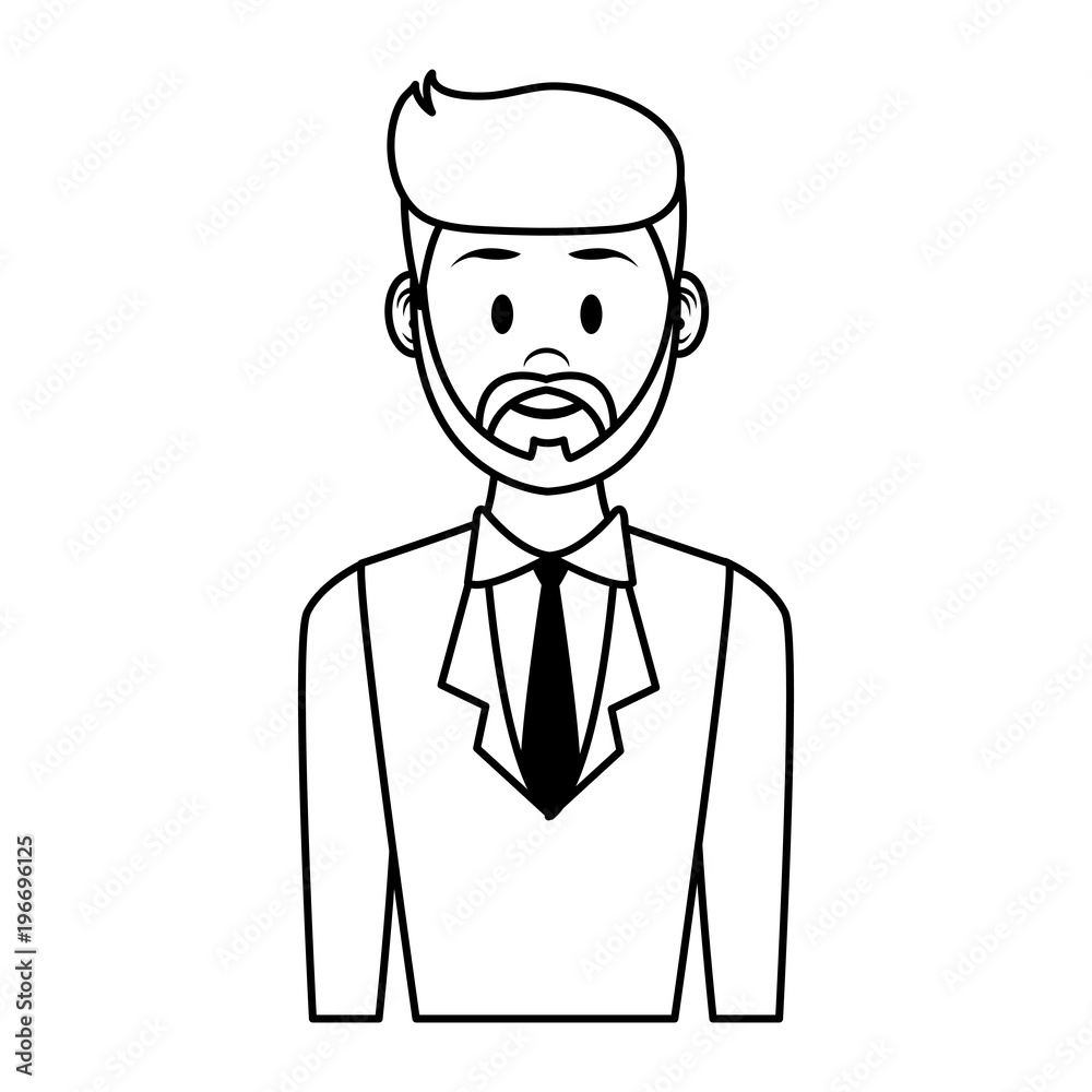 Businessman cartoon isolated vector illustration graphic design