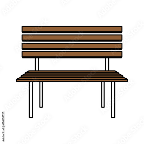 Park wooden chair vector illustration graphic design