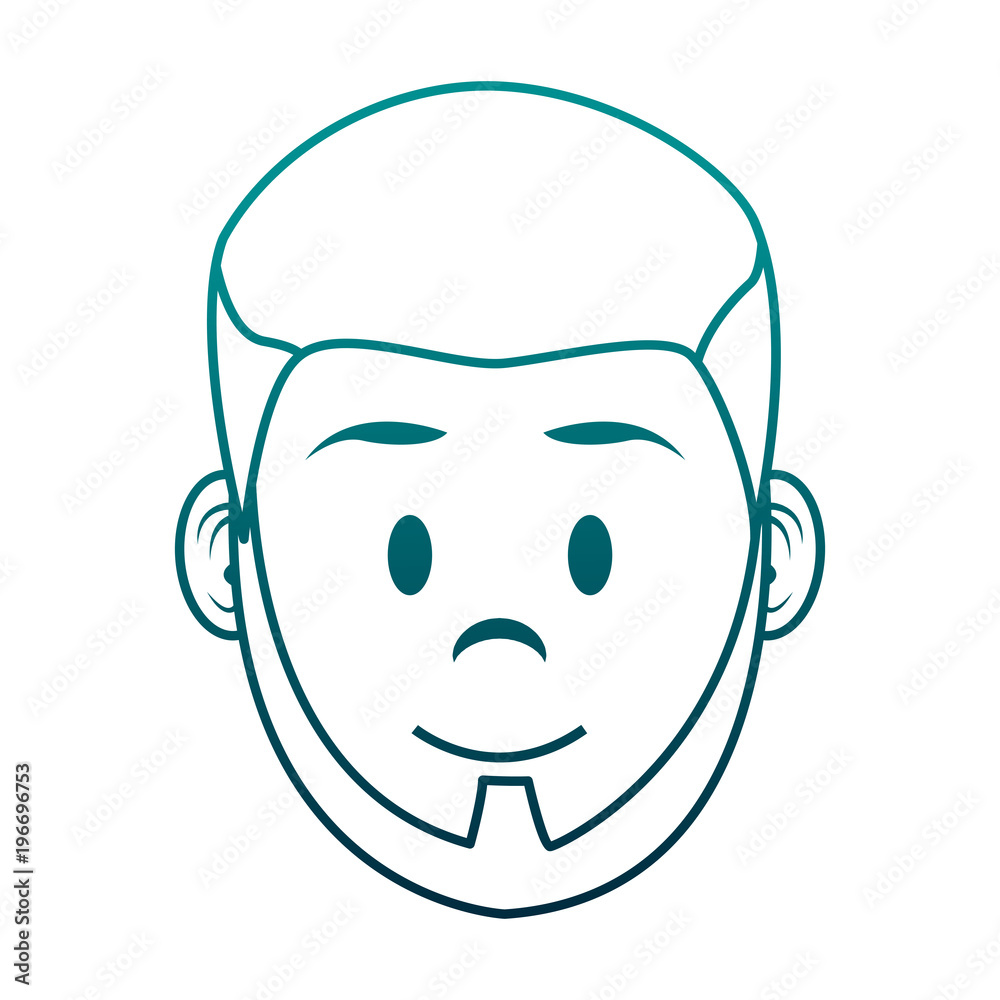 Young man face cartoon vector illustration graphic design Young man face cartoon vector illustration graphic design