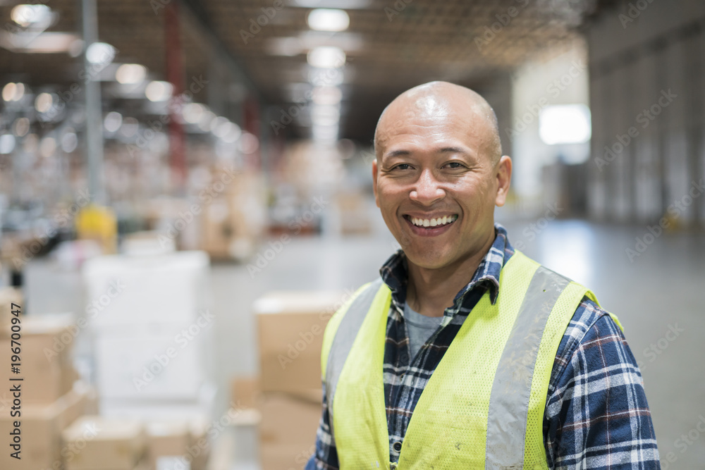 Warehouse worker portrait. Warehouse worker portrait.