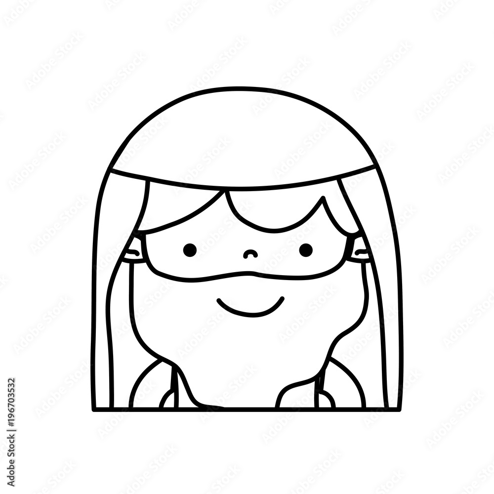 line religious jesus christ with hairstyle and beard Stock Vector ...