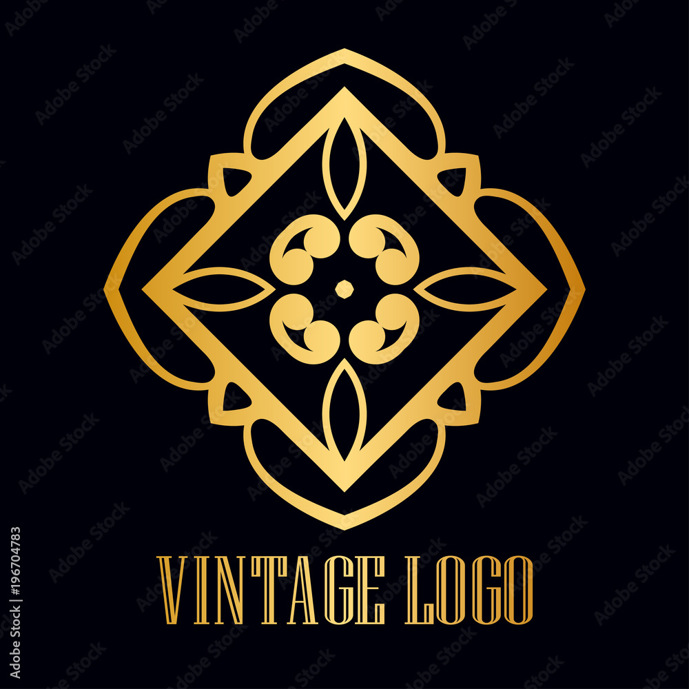 Fototapeta premium Vintage ornamental logo
