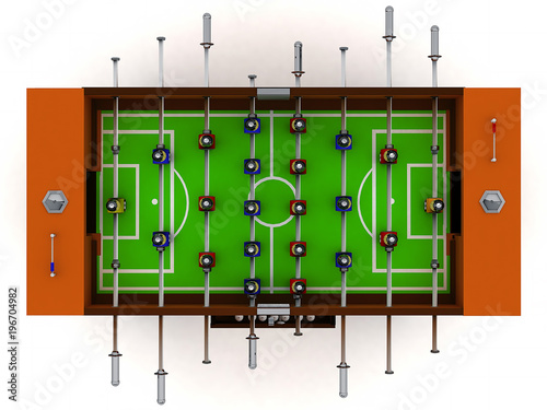 3D Illustration Of Football And Soccer Table Board Game Vector Isolated On White Background