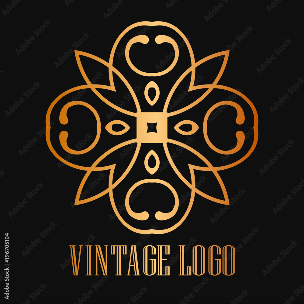Fototapeta premium Vintage ornamental logo