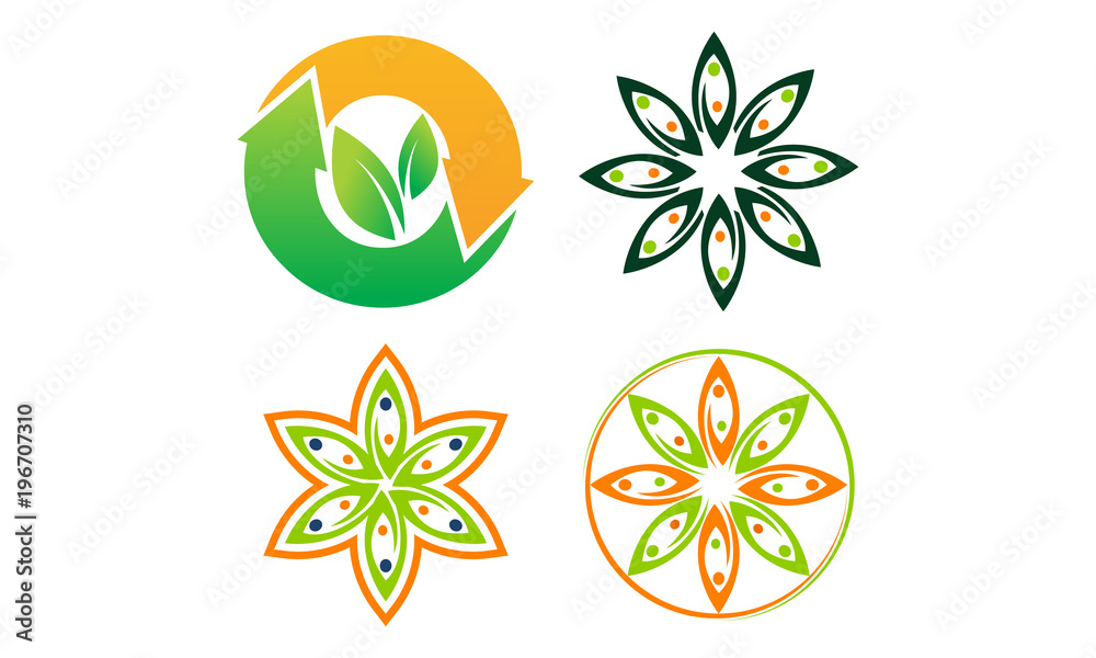 Obraz premium Leaf Template Vector Set