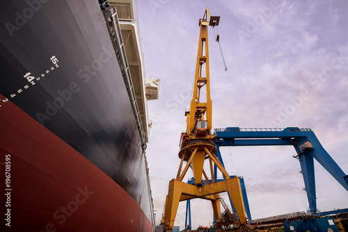 working field of a shipyard. photo