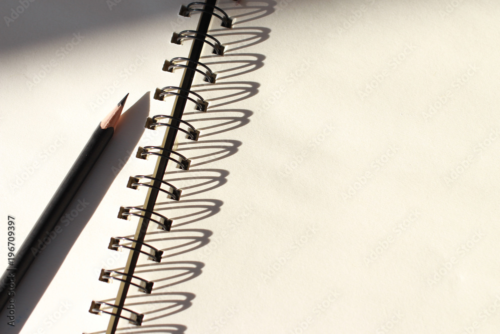 Close-up blank notebook Close-up blank notebook