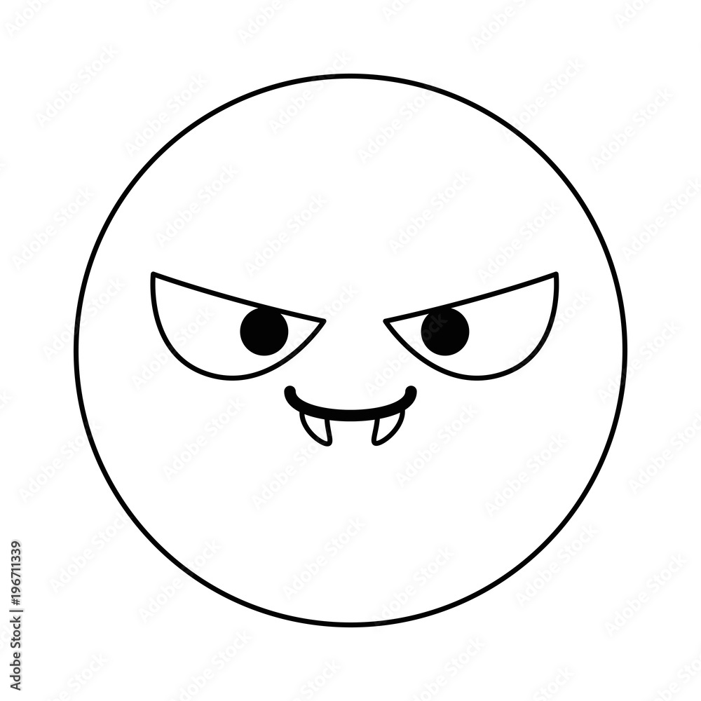 emoticon with dracula teeth emoticon with dracula teeth