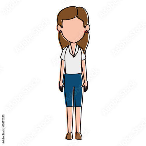 woman adult avatar character © Gstudio