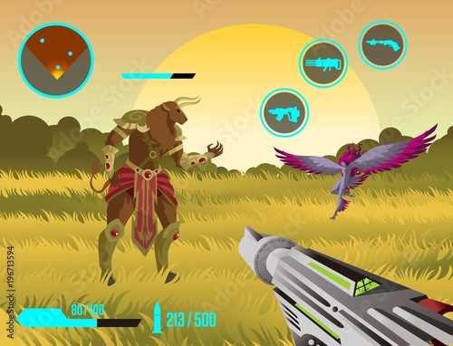 shooter videogame weapons