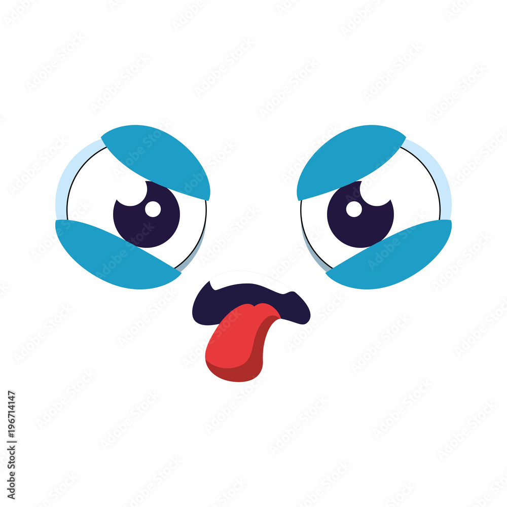 Fototapeta premium emoticon face kawaii character