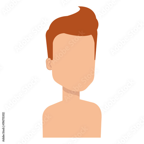 young man shirtless avatar character