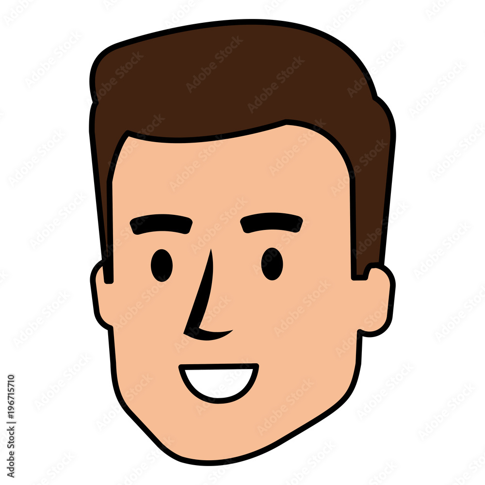young man head avatar character young man head avatar character