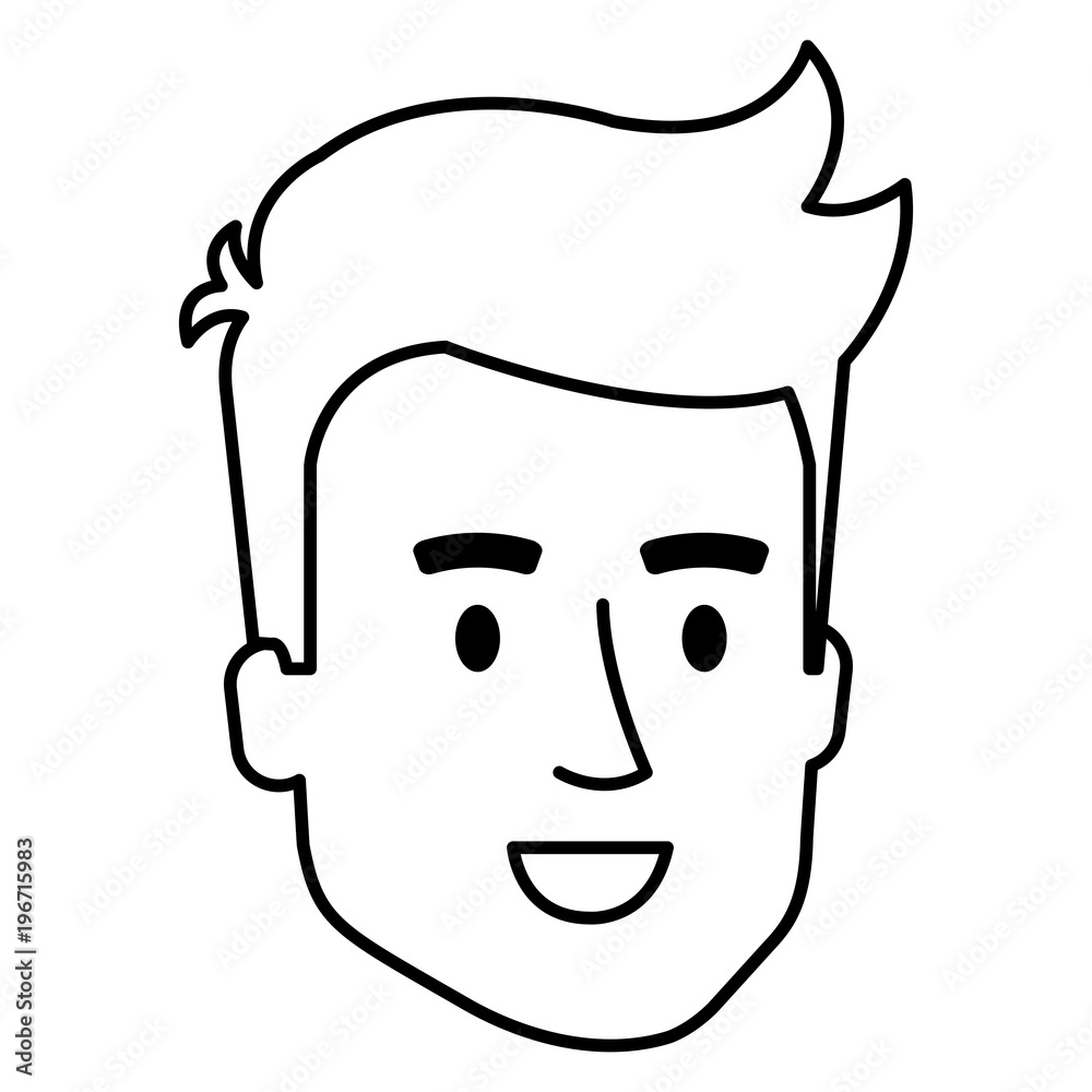 young man head avatar character young man head avatar character