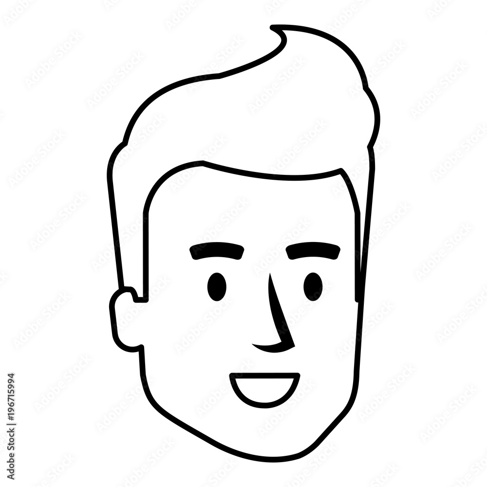 young man head avatar character young man head avatar character
