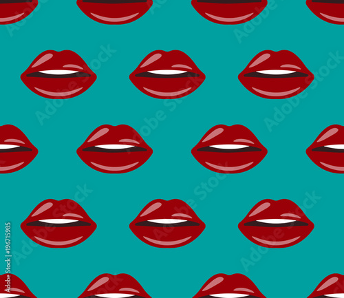 Pattern with female lips