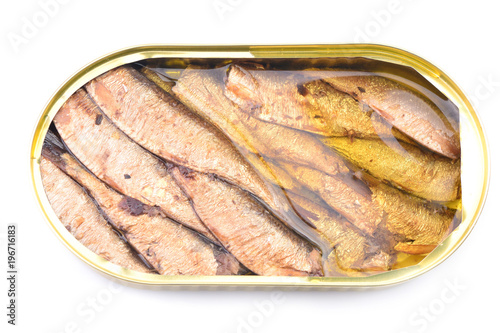 Sprats on white background