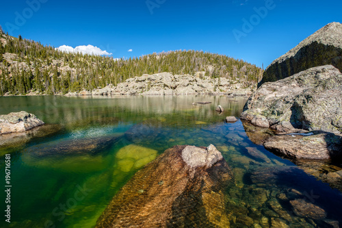 Lake Haiyaha  Rocky Mountains  Colorado  USA.