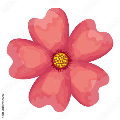 beautiful flower decorative icon