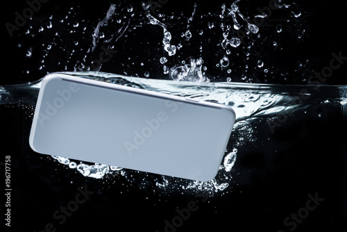 Smartphone fall in water.