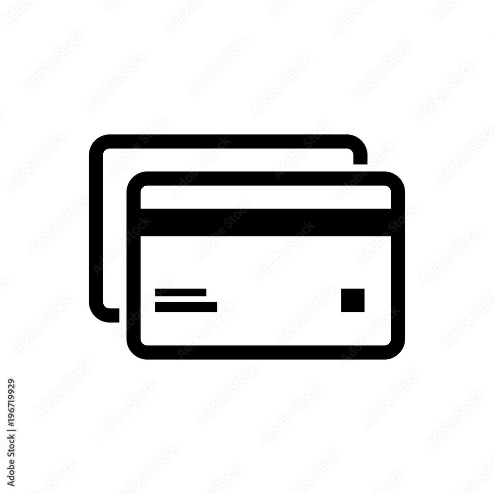 plastic card filled vector icon