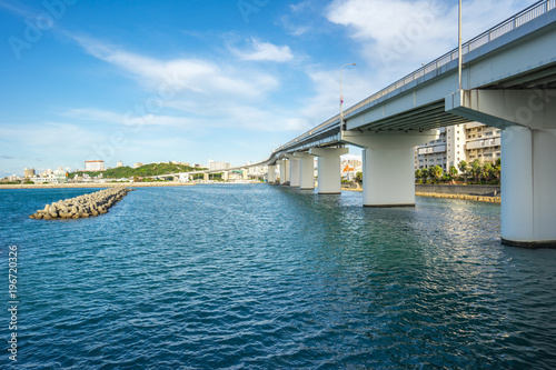 Tomari Port in Naha, Okinawa, Japan