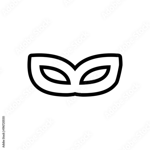 carnival mask outlined vecto icon.Simple, modern flat vector illustration for mobile app, website or desktop app