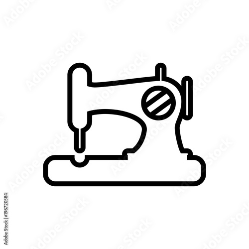sewing machine outlined vector icon. Simple, modern flat vector illustration for mobile app, website or desktop app