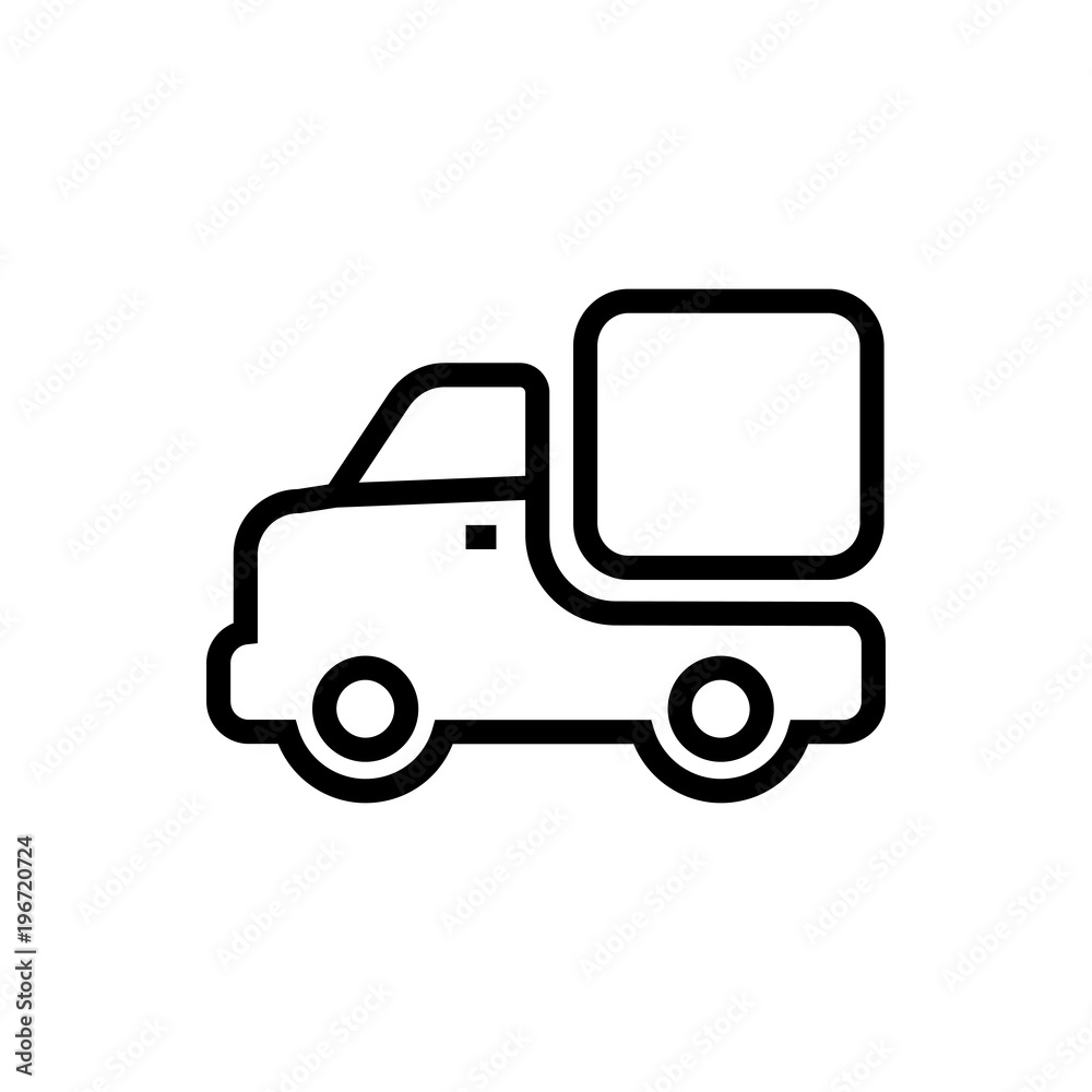 lorry truck in motion outlined vector icon, truck moving to left outlined symbol. Simple, modern flat vector illustration for mobile app, website or desktop app lorry truck in motion outlined vector icon, truck moving to left outlined symbol. Simple, modern flat vector illustration for mobile app, website or desktop app