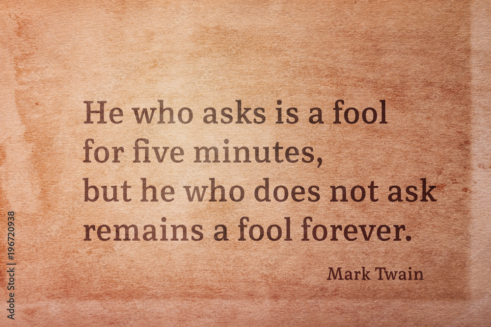 Obraz premium zapytaj głupka Twaina