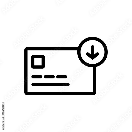 withdraw money outlined vector icon, receive money outlined symbol. Simple, modern flat vector illustration for mobile app, website or desktop app