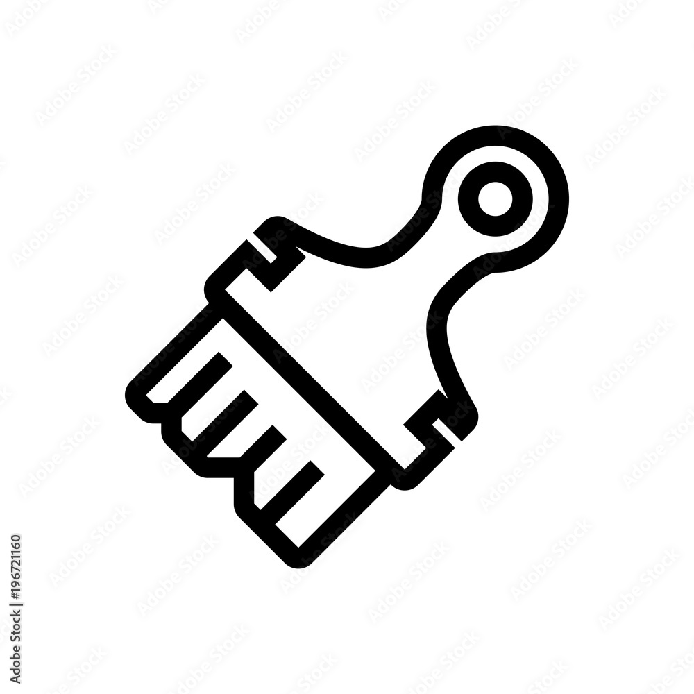 brush outlined vector icon. Simple, modern flat vector illustration for mobile app, website or desktop app brush outlined vector icon. Simple, modern flat vector illustration for mobile app, website or desktop app