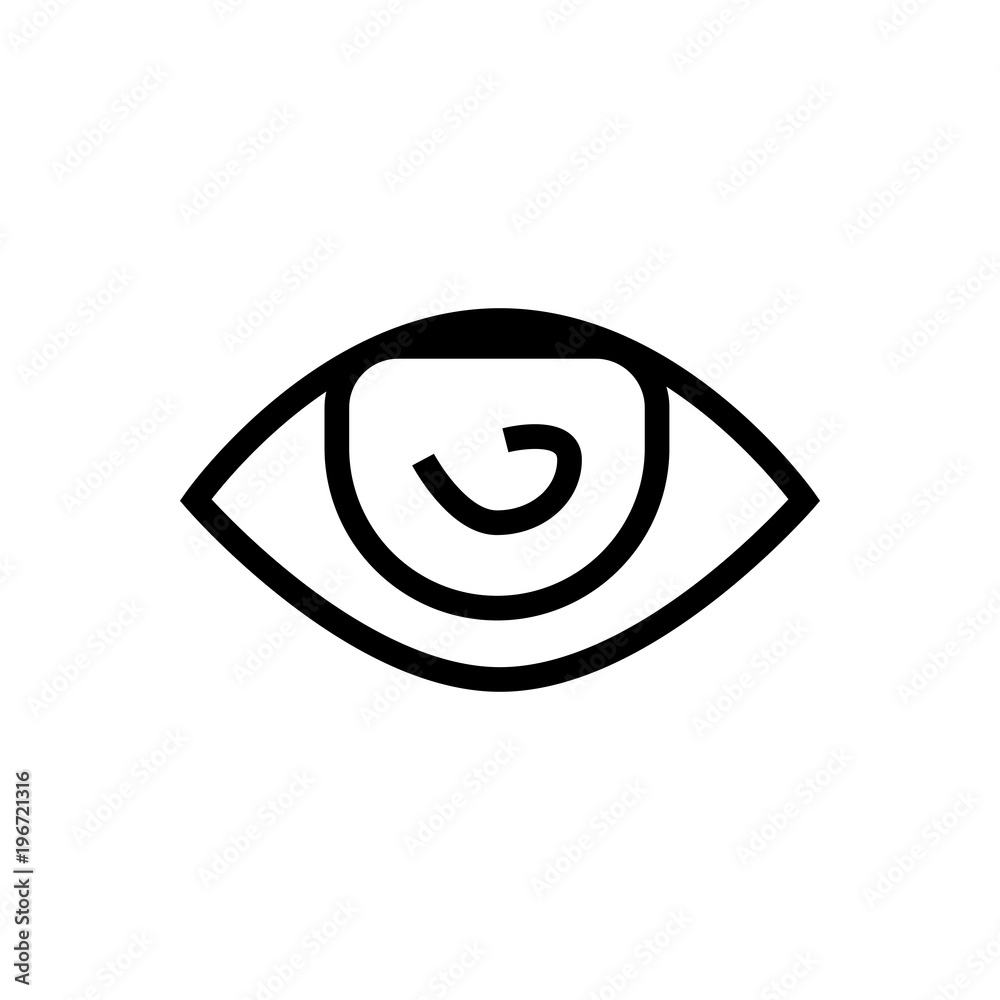 human eye outlined vector icon. Simple, modern flat vector illustration for mobile app, website or desktop app human eye outlined vector icon. Simple, modern flat vector illustration for mobile app, website or desktop app