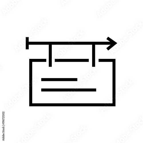 sign outlined vector icon. outlined symbol of banner. Simple, modern flat vector illustration for mobile app, website or desktop app