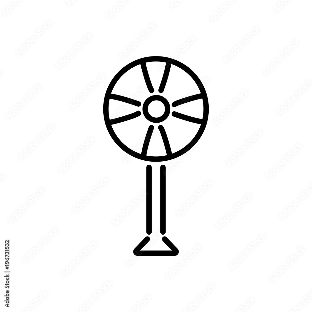 fan outlined vector icon. Outlined symbol of air colooler. Simple, modern flat vector illustration for mobile app, website or desktop app