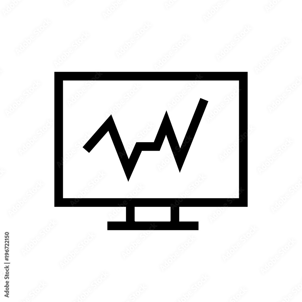 diagnostics outlined vector icon.