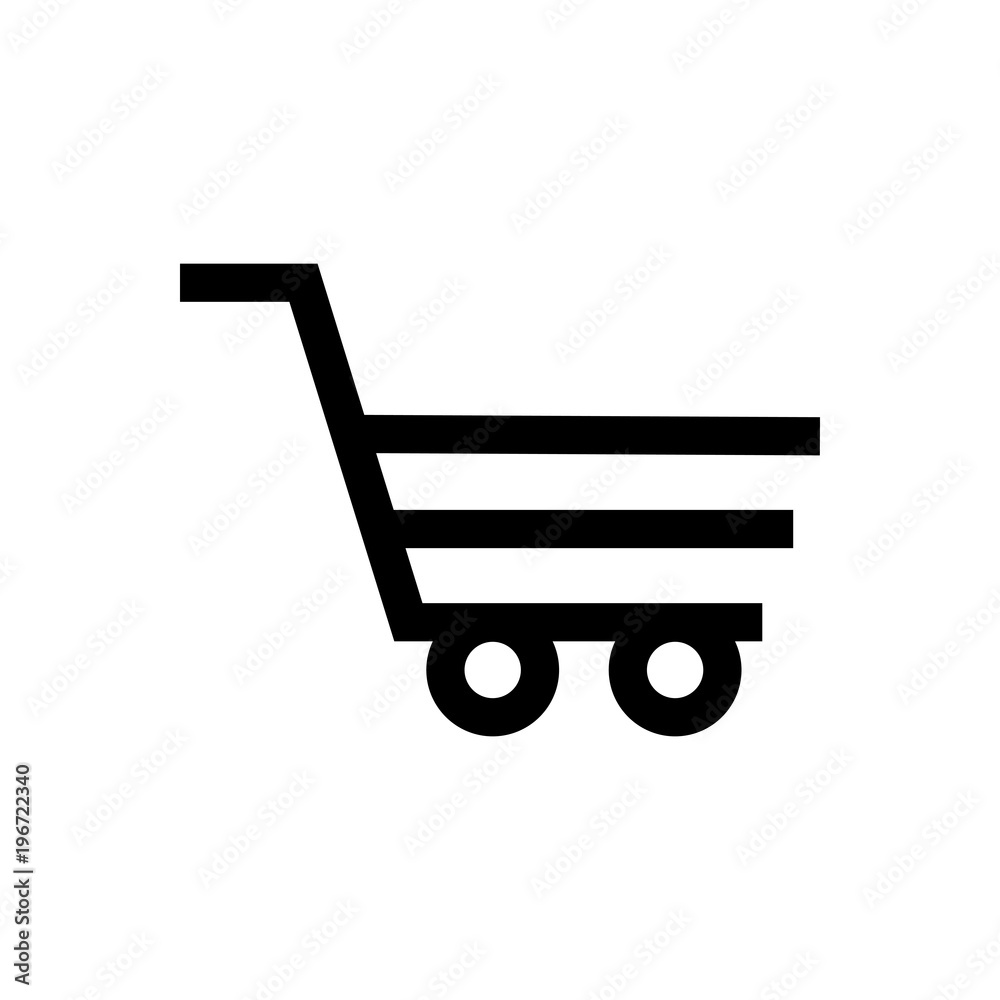 shopping cart outlined vector icon. shopping cart outlined vector icon.