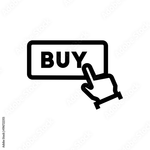 buy button outlined vector icon.