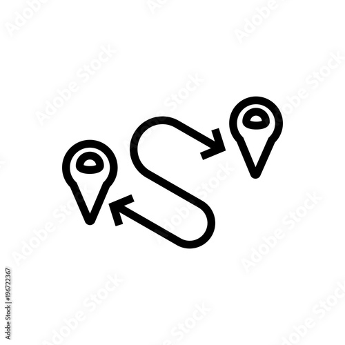 locations outlined vector icon