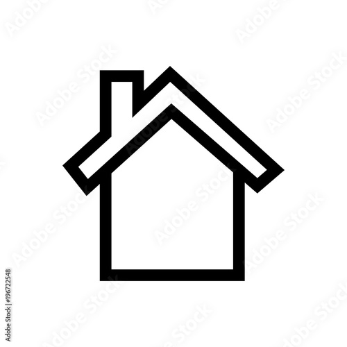 house outlined vector icon