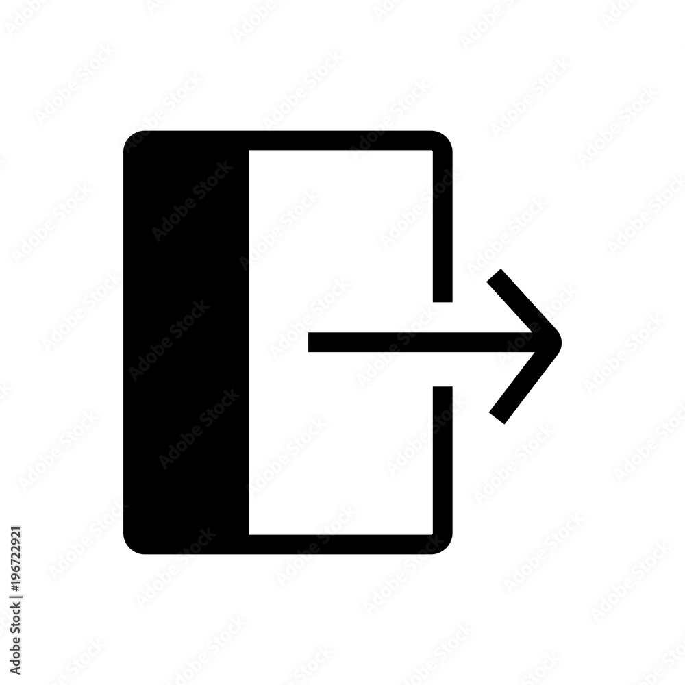 exit outlined vector icon exit outlined vector icon