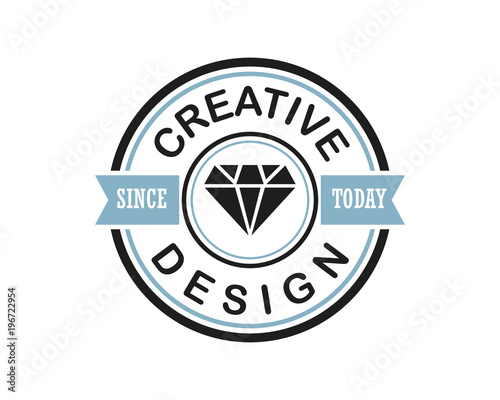 round vintage retro logo badge design illustration,vintage design style, designed for apparel and logo