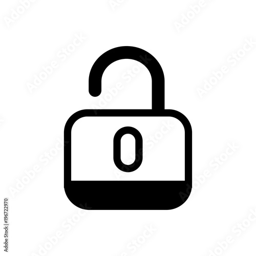 unlocked outlined vector icon.