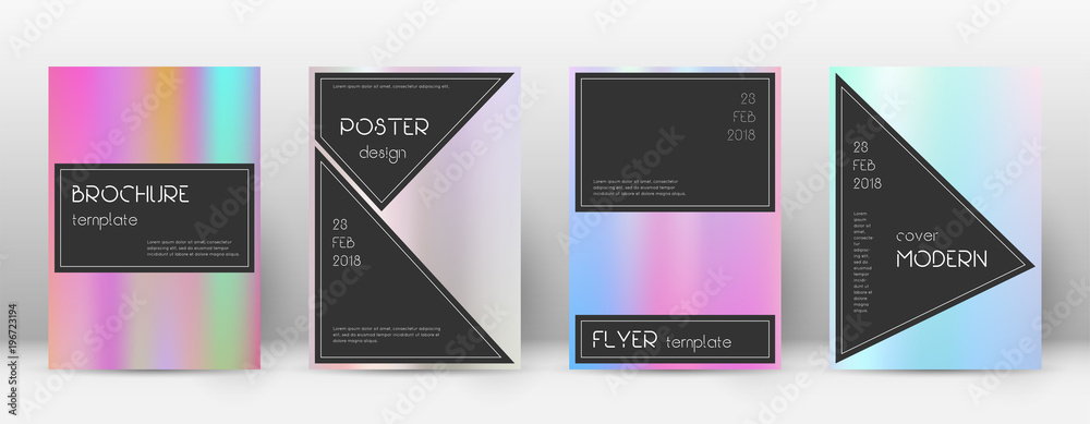 Flyer layout. Black good-looking template for Brochure, Annual Report, Magazine, Poster, Corporate Presentation, Portfolio, Flyer. Admirable pastel hologram cover page. Flyer layout. Black good-looking template for Brochure, Annual Report, Magazine, Poster, Corporate Presentation, Portfolio, Flyer. Admirable pastel hologram cover page.