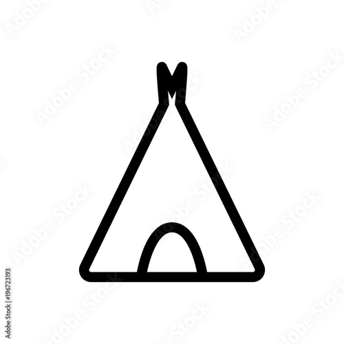 camp outlined vector icon © Amid