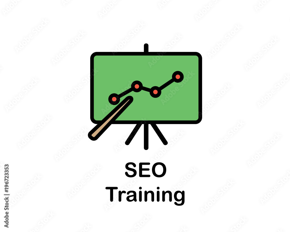 training search engine optimization cartoon design illustration.cartoon design style, designed for web and app