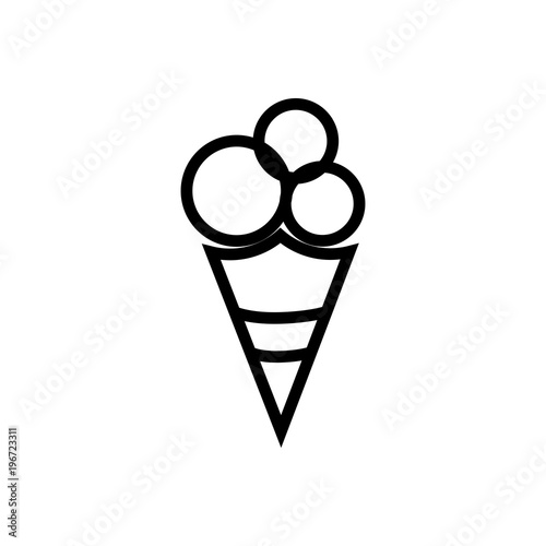 ice cream outlined vector icon