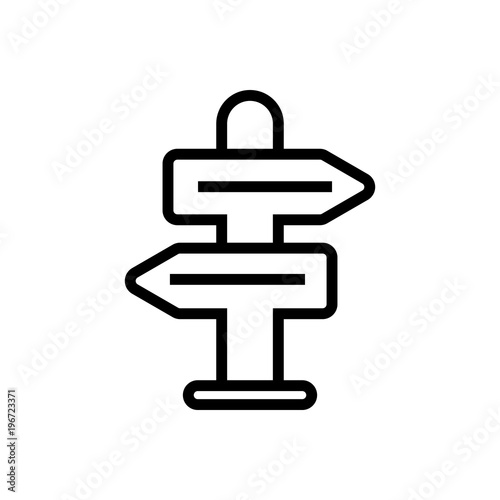 direction outlined vector icon