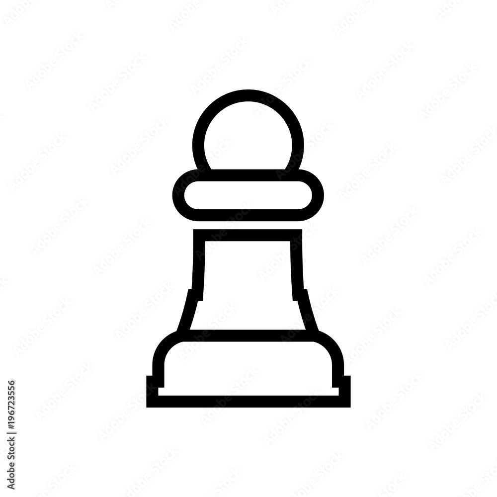 pawn outlined vector icon